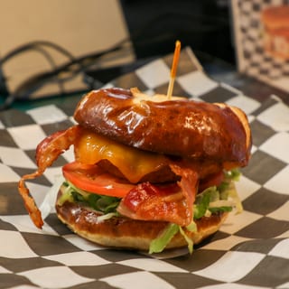 Pretzel chicken sandwich